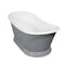 Aqua Eden 67.13 L, 29.5 W, Glossy White/Matte Gray, Solid Surface White Stone VRTDS673026WG - alternate 1